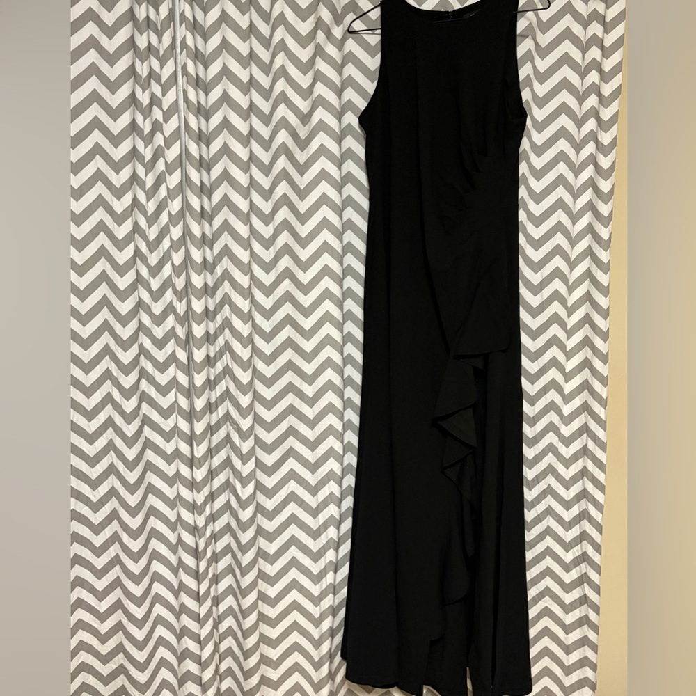 Black Women’s Asymmetric Ruffle Dress
